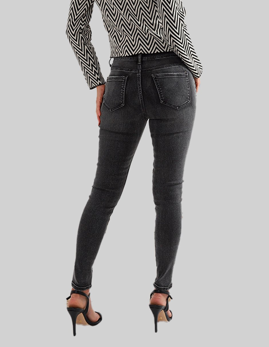 Jeans skinny corte cintura para mujer - Imagen 2