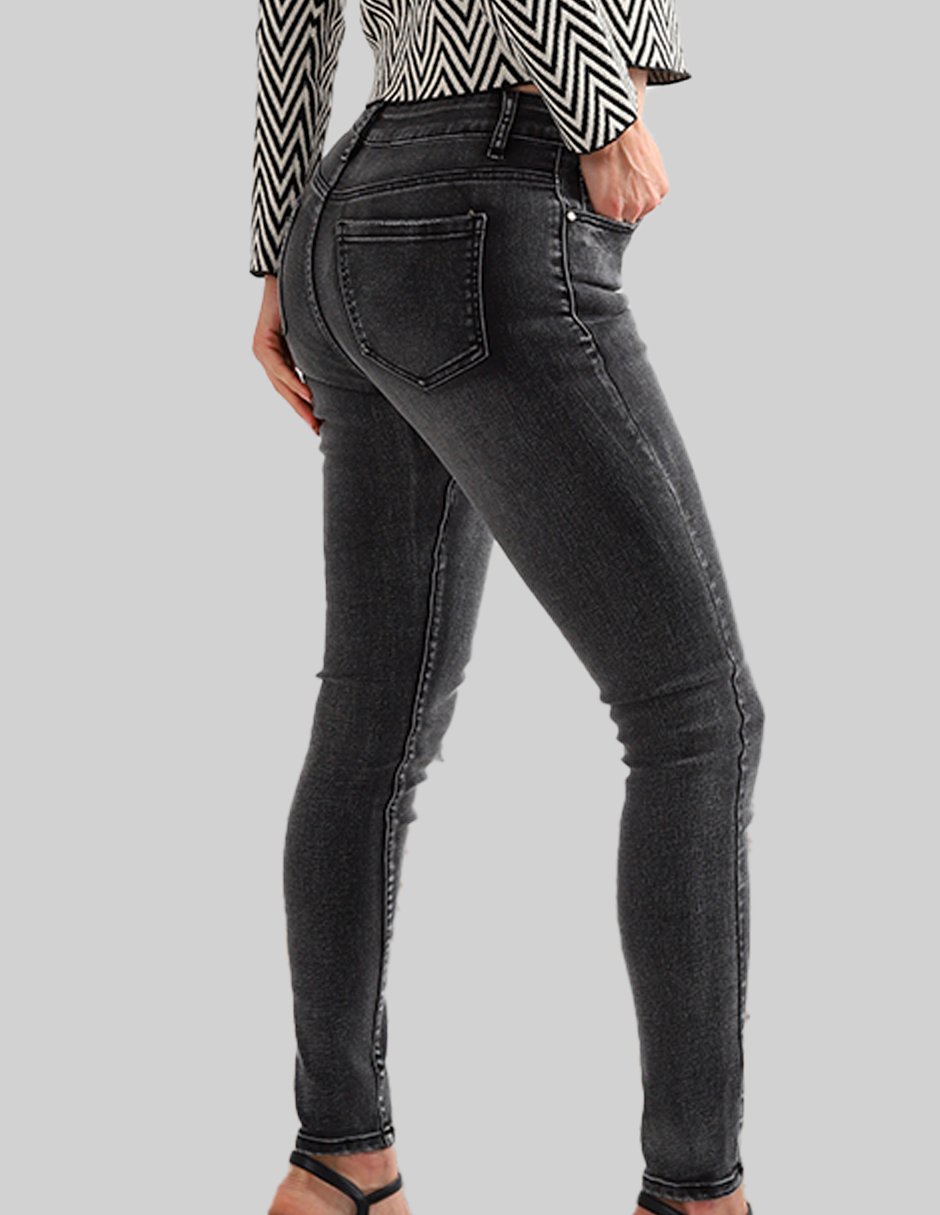Jeans skinny corte cintura para mujer - Imagen 3