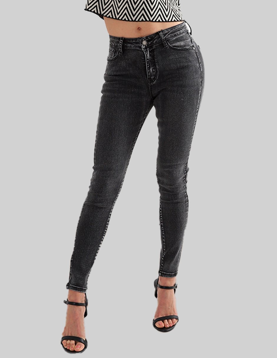Jeans skinny corte cintura para mujer - Imagen 4