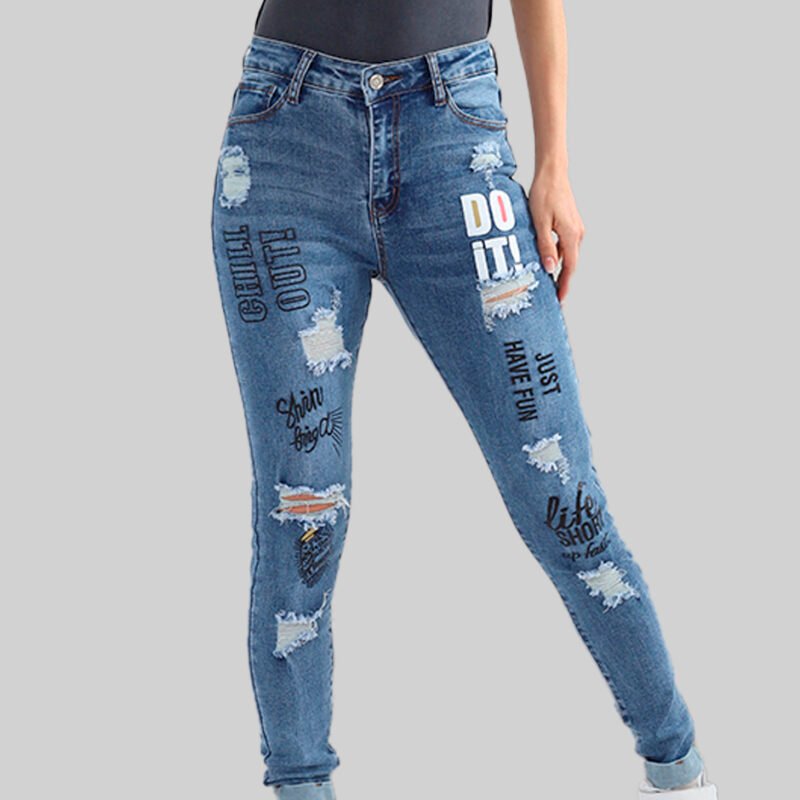 Jeans slim AC257715 corte cintura para mujer