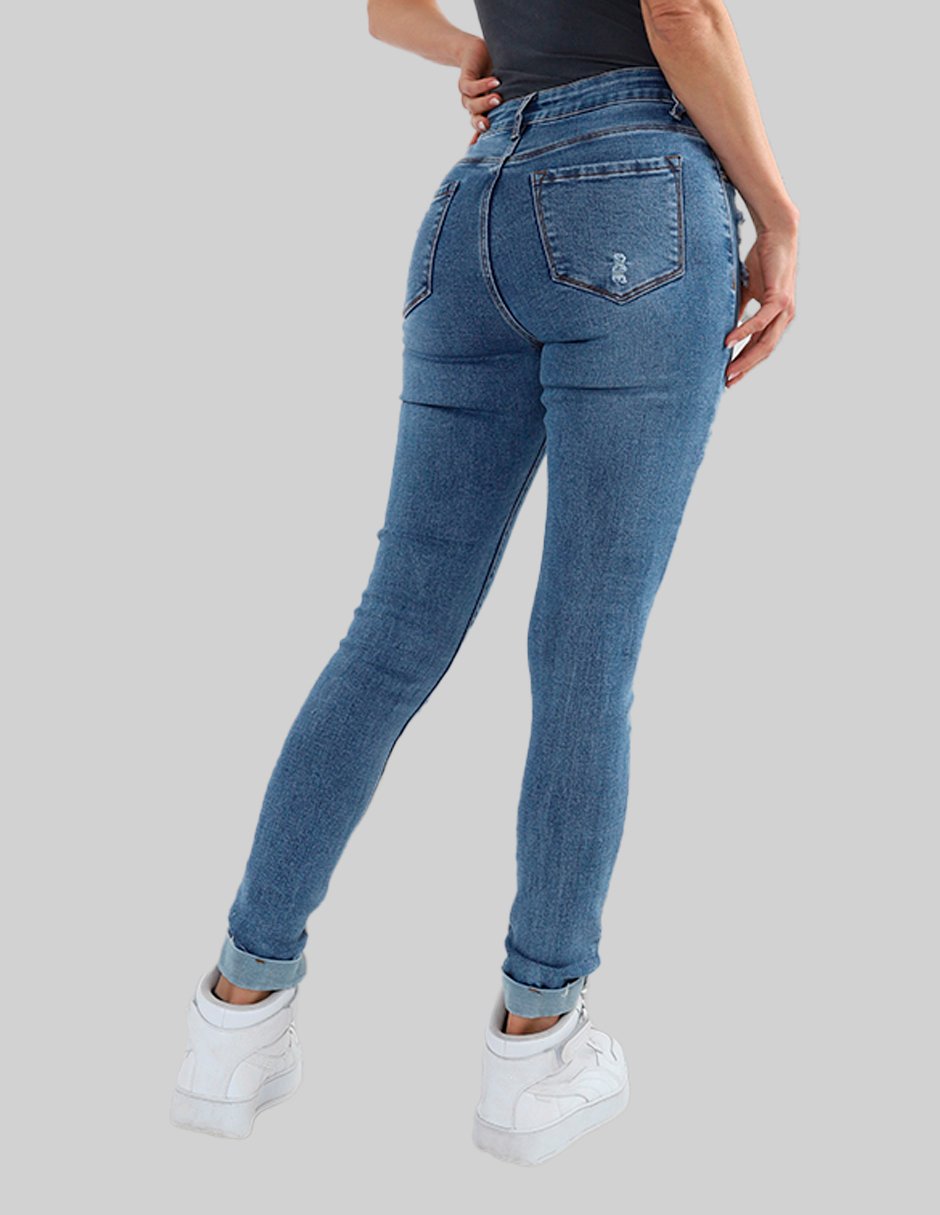 Jeans slim AC257715 corte cintura para mujer - Imagen 4